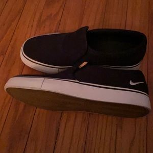Nike black slip on shoes